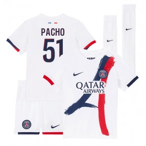 Paris Saint-Germain Willian Pacho #51 Gostujuci Dres za Dječji 2024-25 Kratak Rukavima (+ kratke hlače)